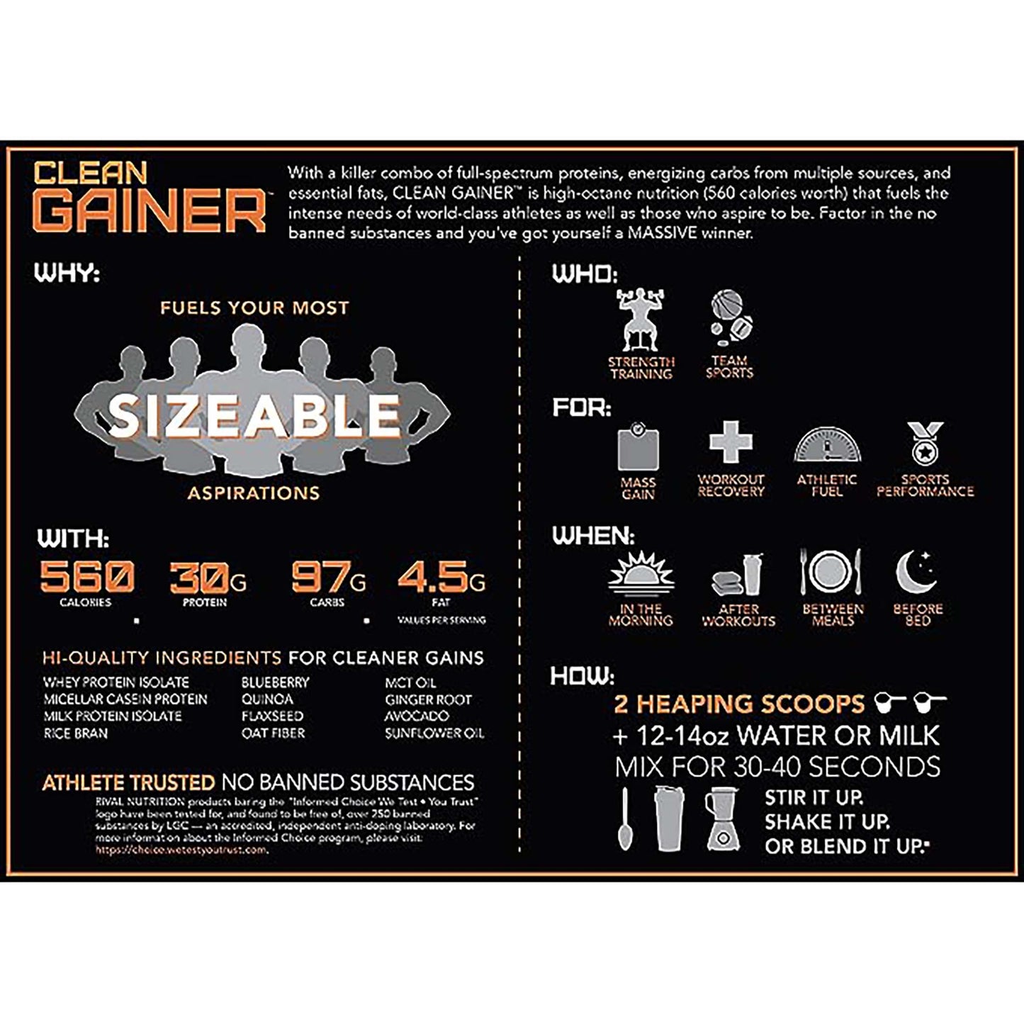Clean Gainer